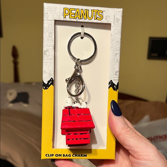 NIB Peanuts Snoopy Red Doghouse Bag Charm - Picture 1 of 7